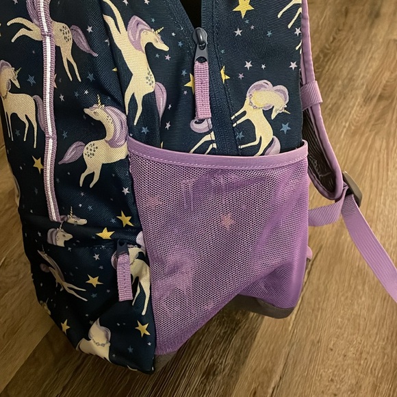 Lands’ End Unicorn 🦄 Backpack Dark Blue/Purple - Picture 5 of 6
